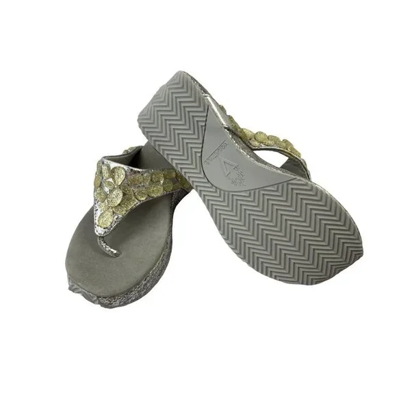 Volatile Women's Silver Wedge Sandals - Picture 3 of 6